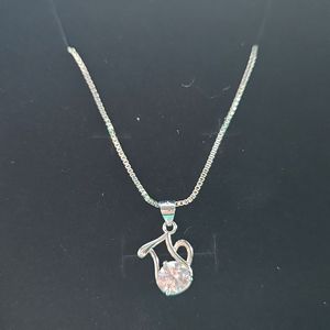 Silver & Moissanite Aquarius Necklace